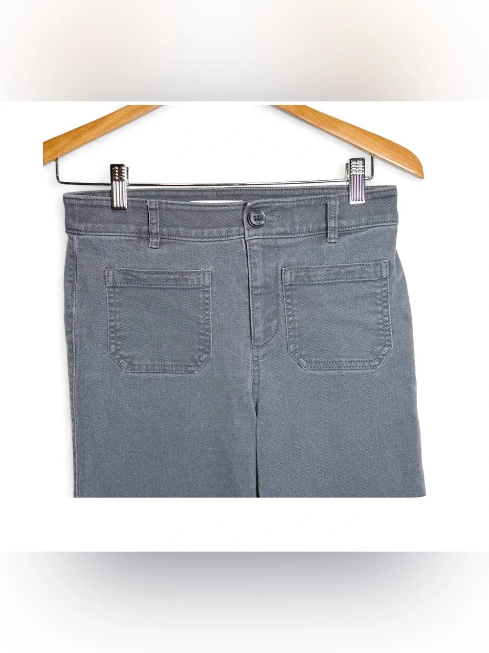 LOFT Women’s High-Rise Patch-Pocket Wide-Leg Jeans/Pants Size 0 Petite